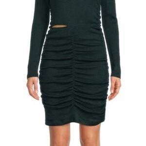 Walter Baker Emerald Long Sleeve Ruched Dress